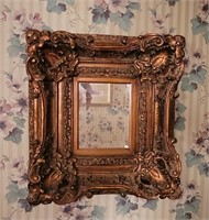 Gold Gilt Baroque Style French Beveled Mirror
