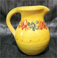 Hand-painted French Stoneware Pitcher 5"