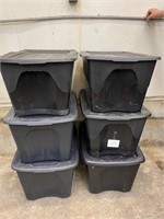 6 - MISC TOTES W/ LIDS