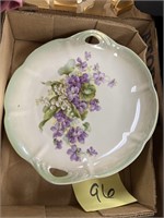 FLORAL PLATE MARKED "GERMANY"