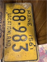1956 MAINE LICENSE PLATE LOT