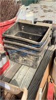 3 LITTLE GIANT RUBBER FEED PANS