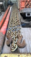 HI TENSILE LOG CHAIN WITH HOOKS - 25ft
