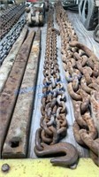 1/4in LOG CHAIN WITH HOOKS - 16ft