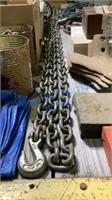 HI TENSILE 3/8 in LOG CHAIN WITH HOOKS - 20ft