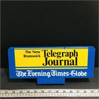 Telegraph Journal Metal Newspaper Box Sign