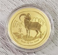 2015 ½oz Gold Coin Perthmint YR Of The Goat