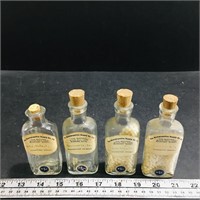 Lot Of 4 Homeopathic Surrey Remedy Bottles