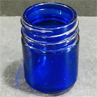 Antique Cobalt Blue Glass Jar (Small)