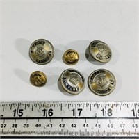 Lot Of 6 Canadian Customs Buttons