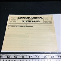 Canadian National Telegraphs Blank Receipt