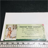 Frontier Trust Company Ink Blotter (Vintage)