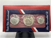 1976 3 COIN SILVER BICENTENNIAL UNC COIN SET