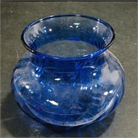 Cobalt Blue Glass Flower Vase (4" Tall)