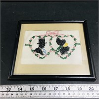Framed Stitch Art (6 1/2" x 7 1/2") (Vintage)