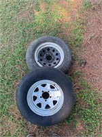 1- 205/75R14 and 1-195/75/R14 tires & 5-hole rims