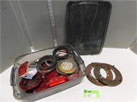 Assorted clearance lights and more in a tote with