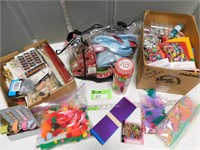 Box full of craft supplies