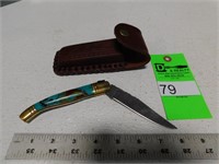 Handmade Damascus steel knife with custom handle a