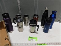 Insulated mugs and water bottles
