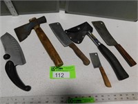 Axes, chopping knife and cleavers