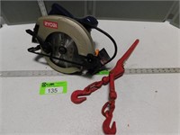 Ryobi circular saw and a chain binder
