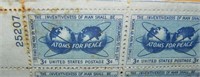 1955 Postage $ .3 Ct. Full Sheet ATOMS FOR PEACE