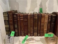 LOT OF VTG HIGH END LEATHER BOOKS