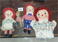 LOT OF RAGGEDY ANN AND ANDY