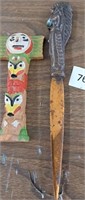 ENVELOPE OPENER AND TOTEM POLE