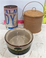 Small Tin Container with Lid, License Plate Candle