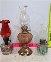 3 Kerosene Lamps