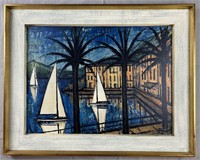 Bernard Buffet Midcentury Framed Art Sailboats