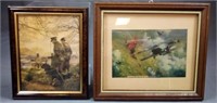 2 Framed Prints of Military Action