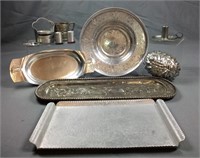 Vintage Serving Pieces. Assortment Of Metals.