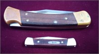 Buck Folding Knife and Sheath 1980's