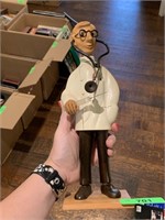 CARVED WOOD ITALIAN DOCTOR SCULPTURE