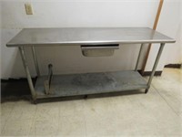 Stainless Steel Table w/Drawer 6ft. x 24in x 36inH
