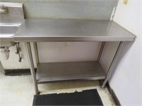 Stainless Steel 2 Shelf Table 42x18x34H