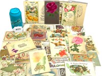 (35) Antique Misc Occasions Postcard Lot Embossed+