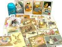(30) Antique HAPPY EASTER Postcard Lot Embossed++