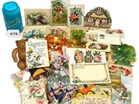 Vintage Antique Paper Ephemera Lot Cards Tally ++