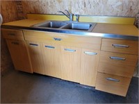 Vintage Republic Steel Kitchens Cabinet w/ Sink
