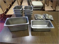Stainless Steel Prep Table Trays 8 total w/6covers