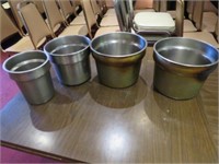4 Stainless Steel Soup Dishes