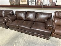 LEATHER SOFA, SHOWS WEAR