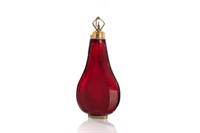 18th C DUTCH GOLD MOUNTED RUBY GLASS SCENT BOTTLE