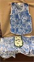 Aprons and pot holder
