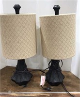 Pair of dresser lamps