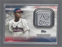 SATCHEL PAIGE 2021 TOPPS 70TH ANNV LOGO PATCH CARD